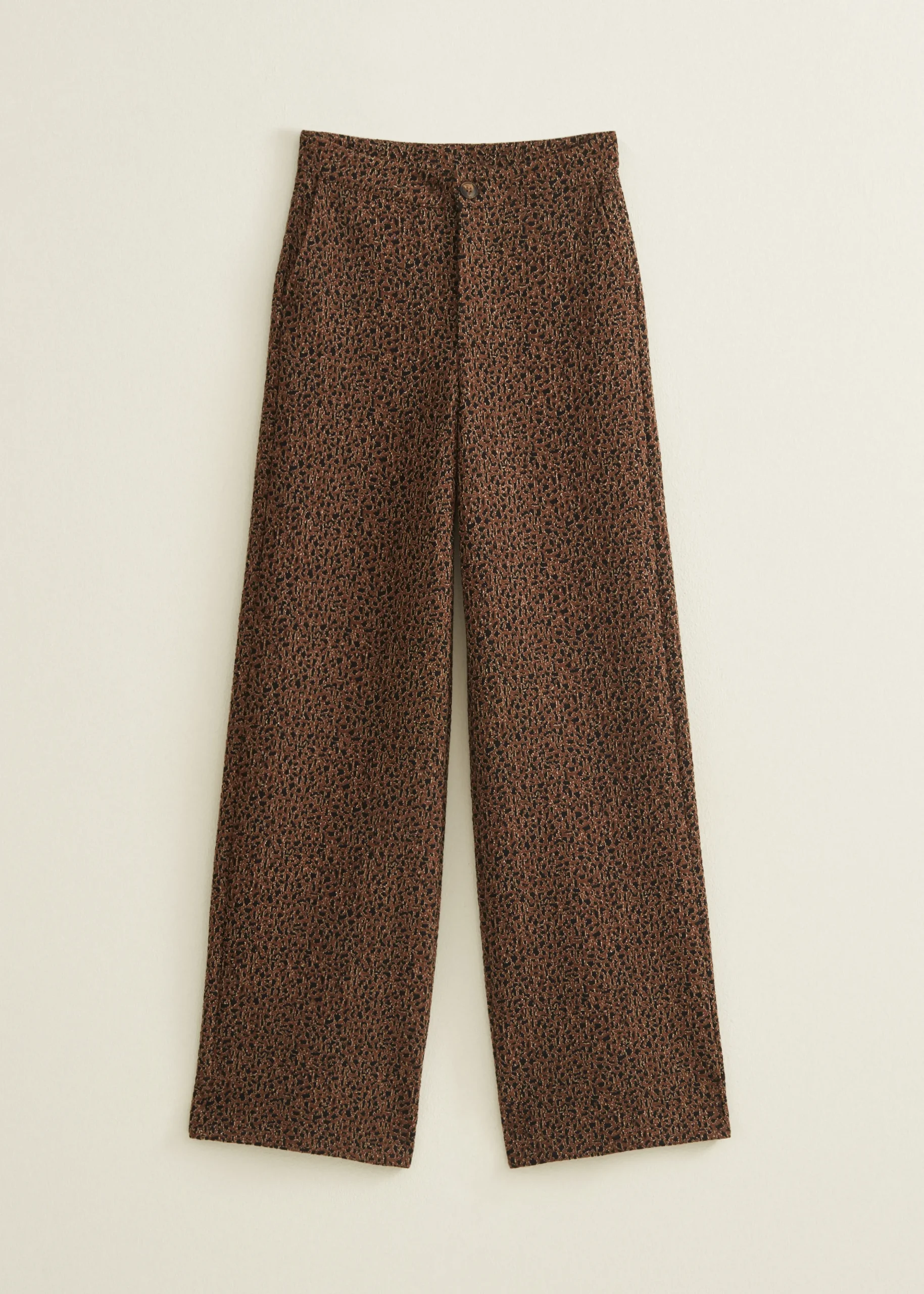 Discount Cotton Club Pantalon met lurex bruin