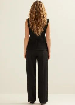 Sale Cotton Club Pantalon met plooien zwart