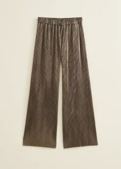 Outlet Cotton Club Pliss&eacute; broek antraciet