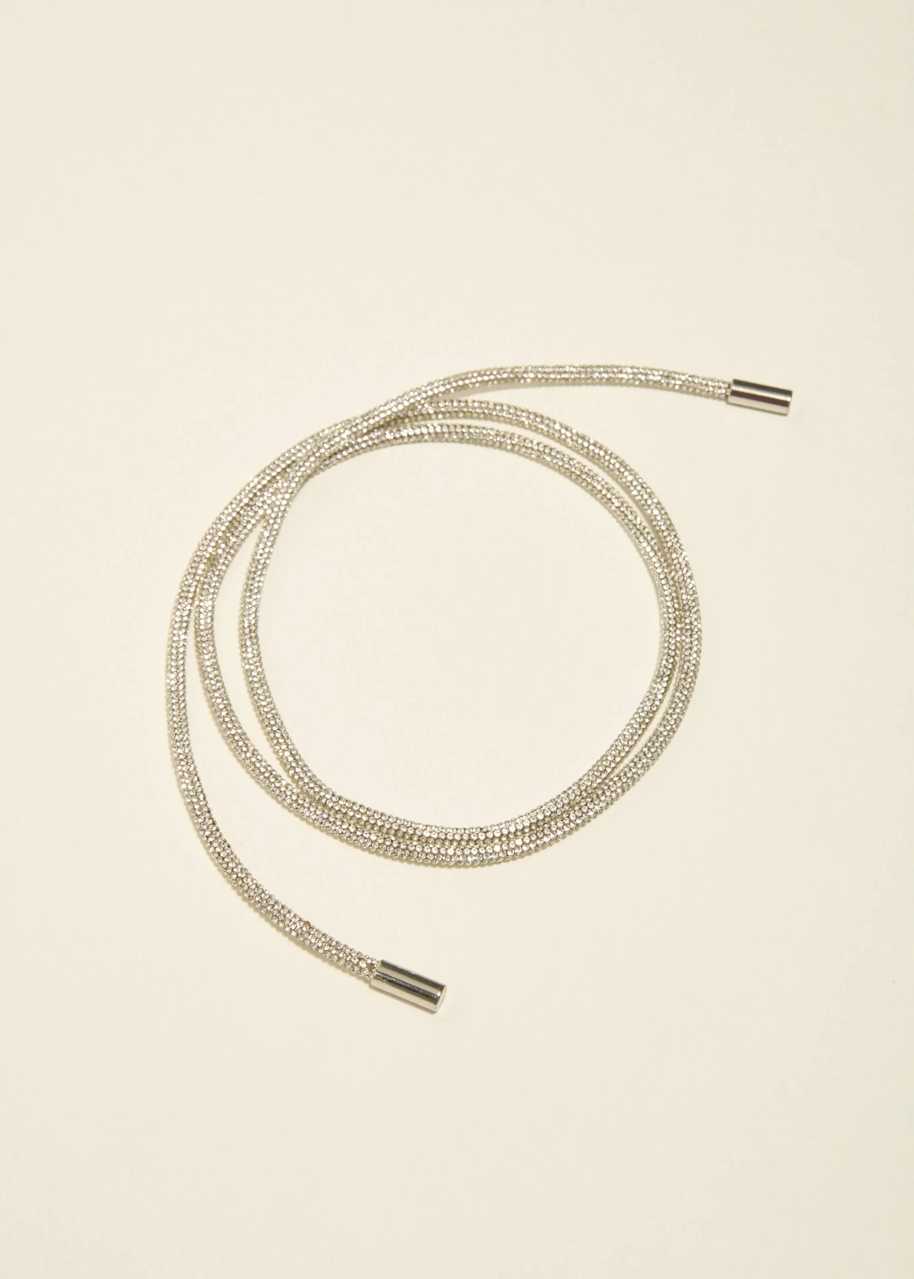 Fashion Cotton Club Riem met strass zilver