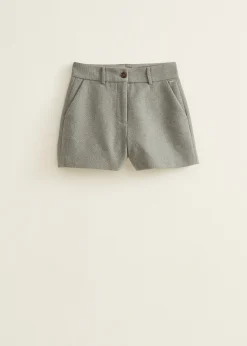 Best Cotton Club Short van wolmix antracietgem&ecirc;leerd
