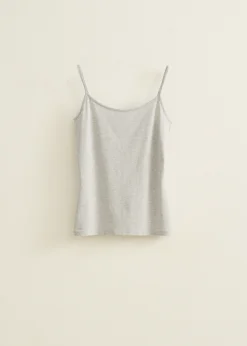 New Cotton Club Singlet met spaghettibandjes grijs,lichtmelee