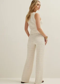 Hot Cotton Club Singlet met striksluiting ecru