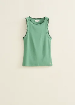 Hot Cotton Club Singlet paige mint,donker