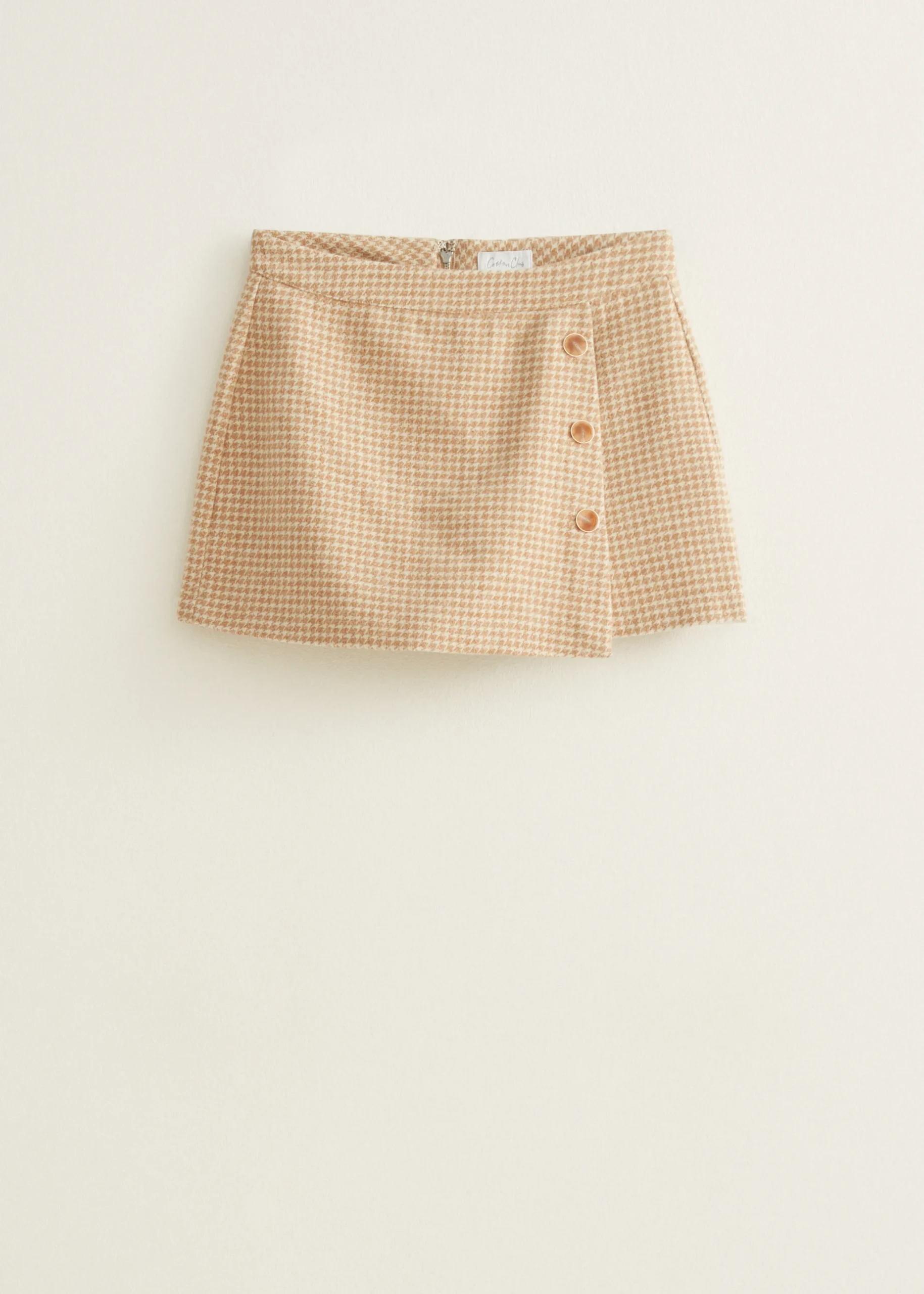 New Cotton Club Skort met geruit patroon zand