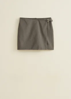 Fashion Cotton Club Skort met riempje grijs