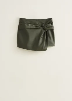 Discount Cotton Club Skort van faux leather groen,denne