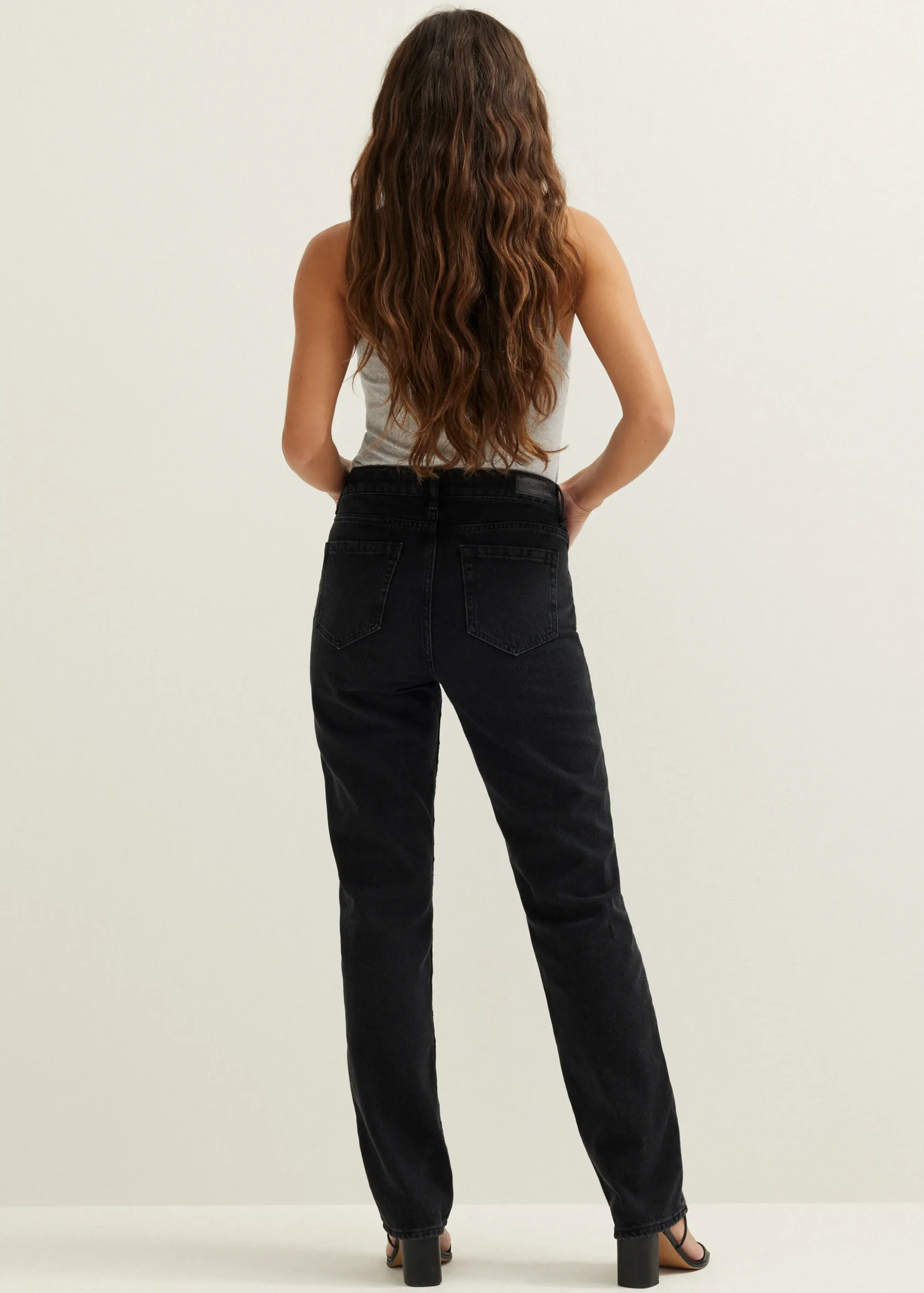 Hot Cotton Club Straight jeans claire bloemen zwart,usedmiddle