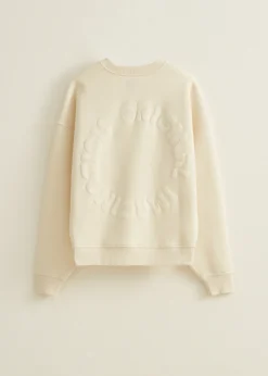 Fashion Cotton Club Sweater met backprint ecru