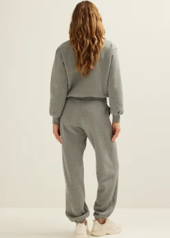 Online Cotton Club Sweater met glitter effect middengrijsgem&ecirc;leerd