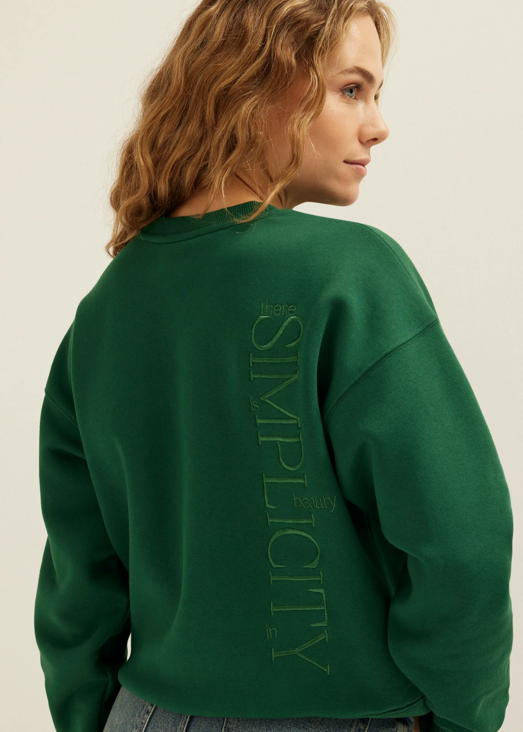 New Cotton Club Sweater simplicity donkergroen