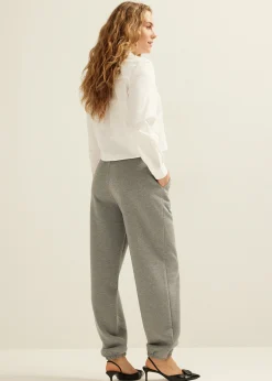 New Cotton Club Sweatpants met glitter middengrijsgem&ecirc;leerd
