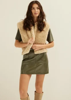 Hot Cotton Club Teddy gilet zand