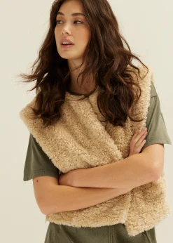 Hot Cotton Club Teddy gilet zand