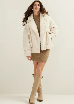 New Cotton Club Teddy jas wit,off-white