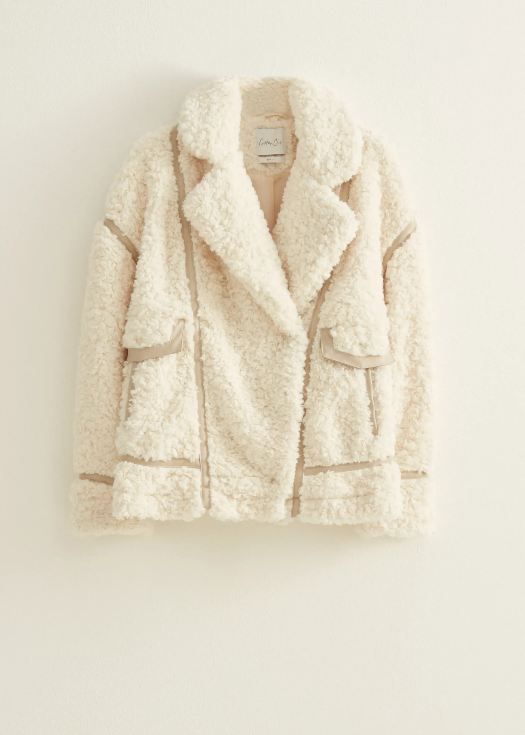 New Cotton Club Teddy jas wit,off-white