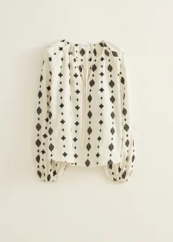 Clearance Cotton Club Top met borduurwerk ecru