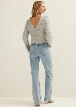 Outlet Cotton Club Top met lage rug lichtgrijs
