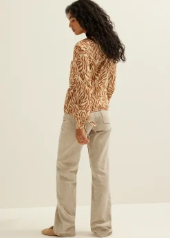 Discount Cotton Club Top met print bruin