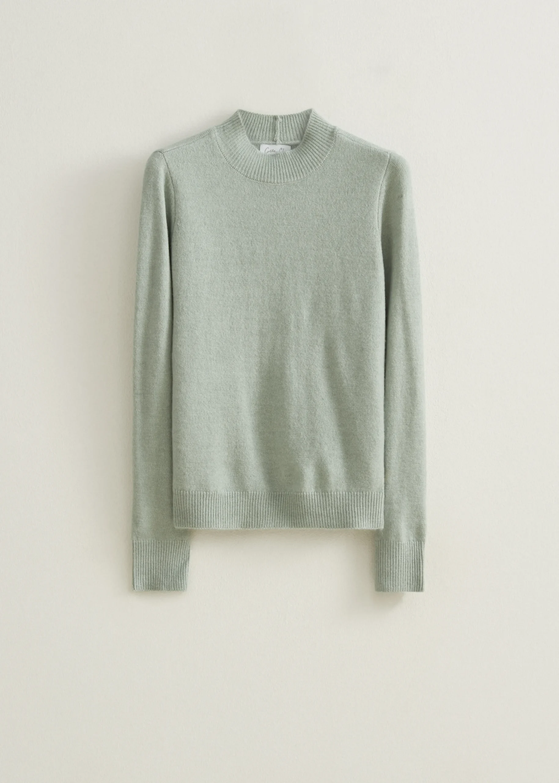 Outlet Cotton Club Trui met hoge hals turquoise,licht