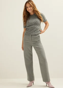 Outlet Cotton Club Trui met strass details middengrijsgemêleerd