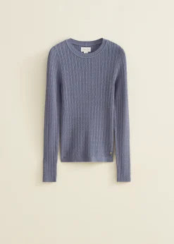 Best Cotton Club Trui met structuur lavendel,donker