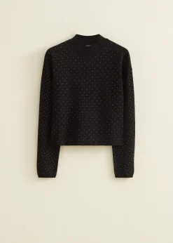 Fashion Cotton Club Trui met studs zwart