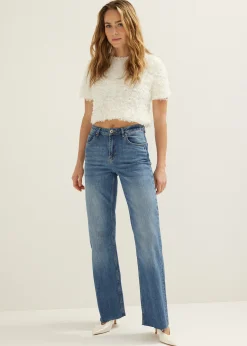 Outlet Cotton Club T-shirt met bloemen ecru