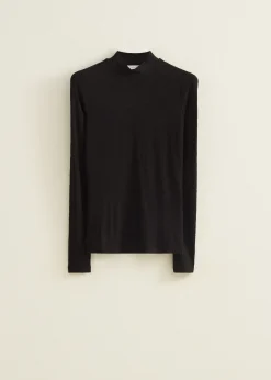 New Cotton Club T-shirt met col zwart