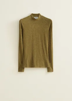 Best Cotton Club T-shirt met col groen,army