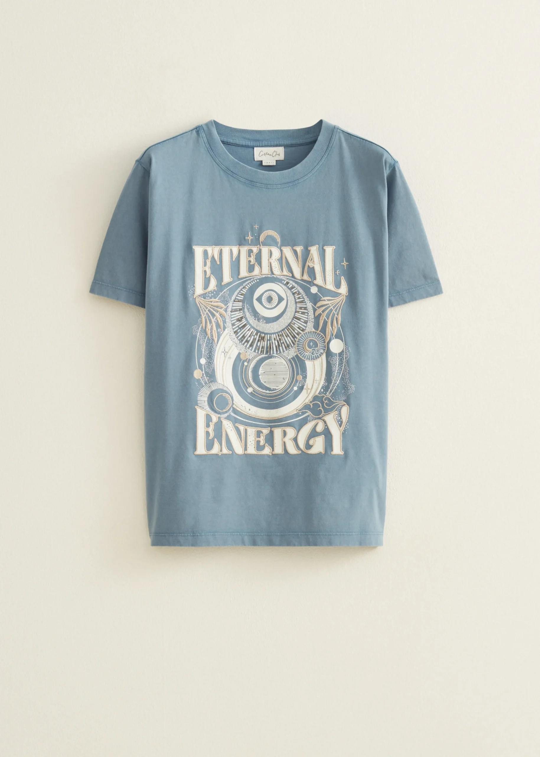 Sale Cotton Club t-shirt met print eternal middenblauw