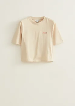 Sale Cotton Club T-shirt met print muse lichtzand