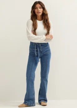 Discount Cotton Club T-shirt met structuur ecru