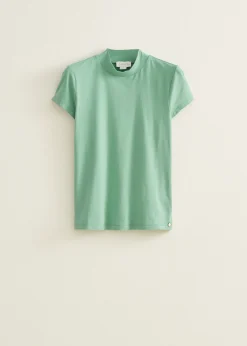 Hot Cotton Club T-shirt met turtleneck mint,donker