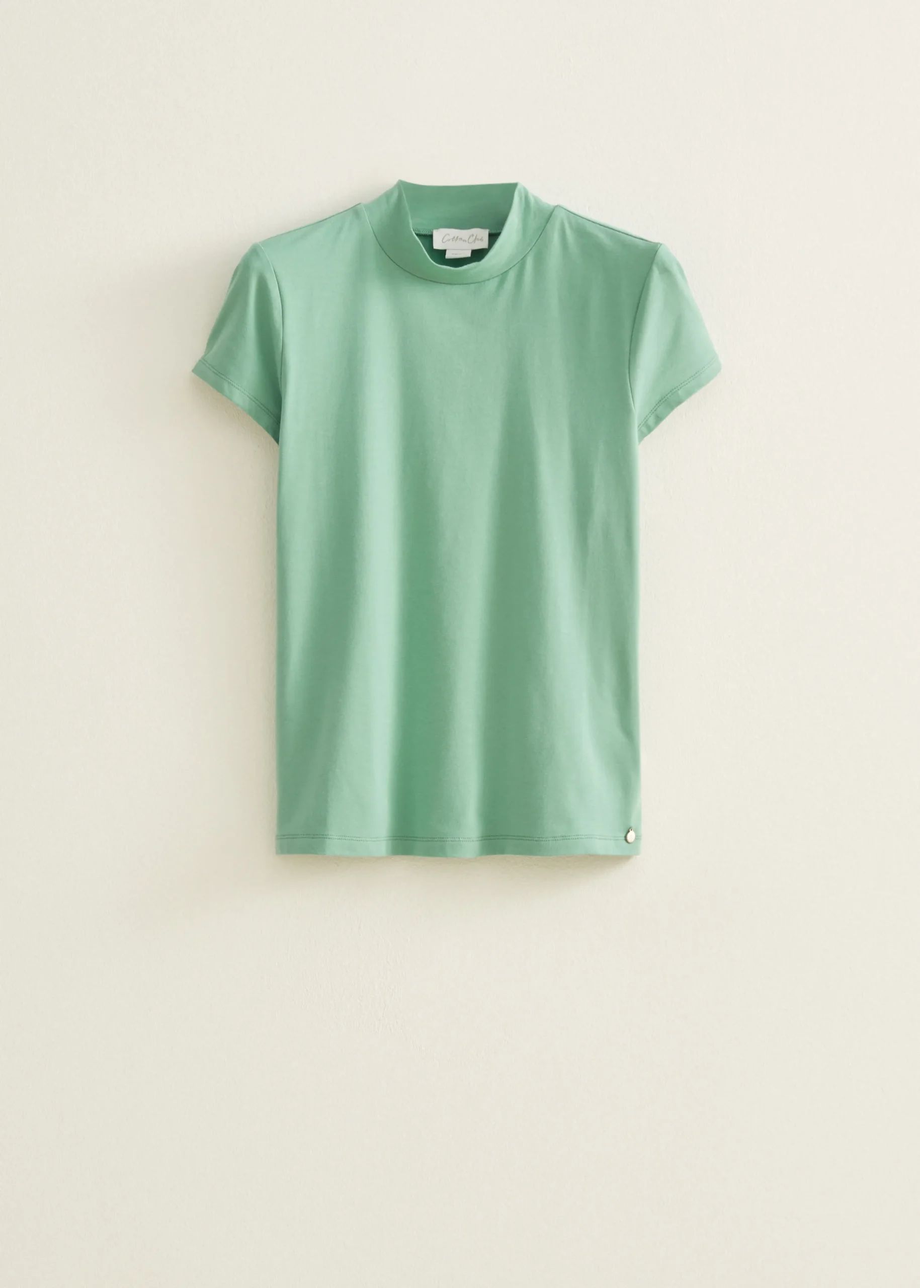 Hot Cotton Club T-shirt met turtleneck mint,donker