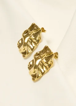 Fashion Cotton Club Vierkante oorbellen goud