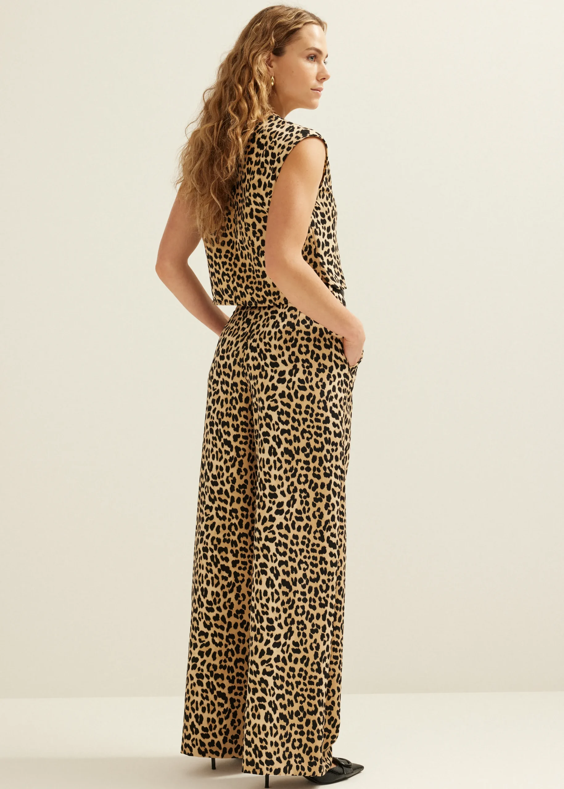 Best Cotton Club Wide leg pantalon meerkleurig