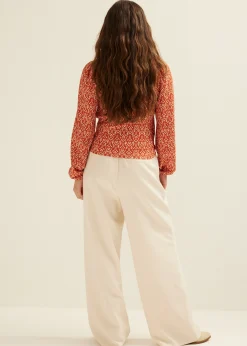 Clearance Cotton Club Wikkeltop met print brique