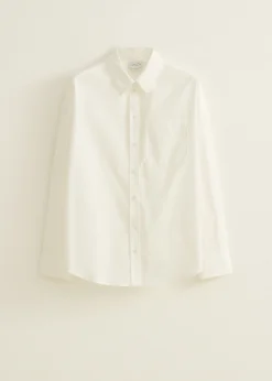 Online Cotton Club Witte blouse met zak wit,off-white