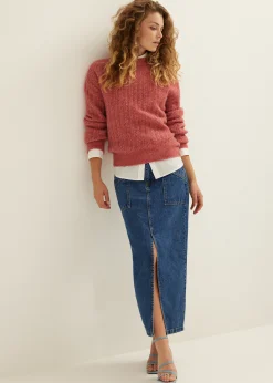 Best Cotton Club Zachte gebreide trui rose,donker